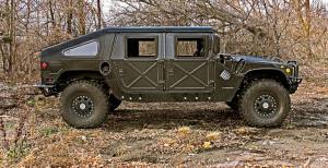 Advanced Vehicles Assembly - AVA Complete Humvee Hard Top with Roll Cage, 4 Door Slant Back & Truck Bed Combo Kit