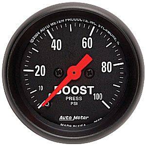 Autometer - Auto Meter Z-Series, Boost Pressure 100psi (Mechanical)