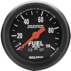 Autometer - Auto Meter Z-Series, Fuel Pressure 100psi (Mechanical)