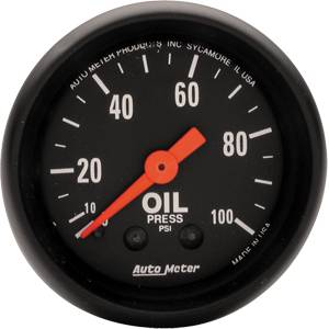 Autometer - Auto Meter Z-Series, Oil Pressure 100psi (Mechanical)