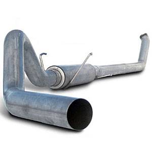 MBRP - MBRP 4" Turbo Back, Dodge (2003-2004) 2500/3500, 5.9L Cummins, Single Side Exit, Aluminized (4WD only)