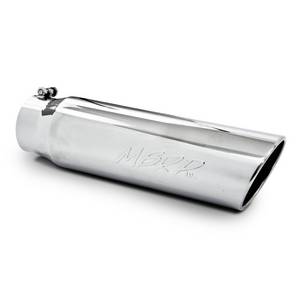 MBRP - MBRP Exhaust Tip 4" inlet, 5" outlet, angle cut 18" long, T-304 Stainless