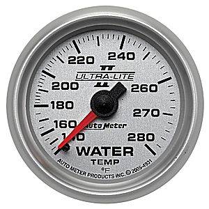 Autometer - Auto Meter Ultra Lite II Series, Water Temperature 140*-280*F (Mechanical)