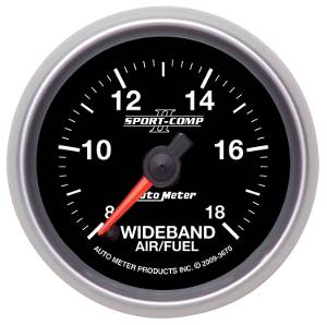 Autometer - Auto Meter Sport-Comp II Series, Air Fuel Ratio-Wideband Analog (Full Sweep Electric)