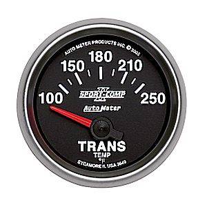 Autometer - Auto Meter Sport-Comp II Series, Transmission Temperature 100*-250*F (Short Sweep Electric)