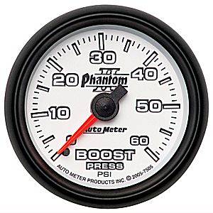 Autometer - Auto Meter Phantom II Series, Boost Pressure 0-60psi (Mechanical)