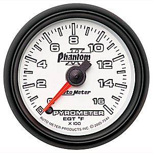 Autometer - Auto Meter Phantom II Series, Pyrometer Kit 0*-1600*F (Full Sweep Electric)