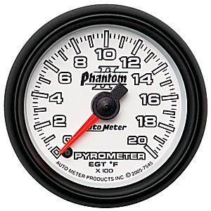 Autometer - Auto Meter Phantom II Series, Pyrometer Kit 0*-2000*F (Full Sweep Electric)
