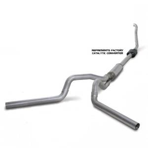 Diamond Eye Performance - Diamond Eye 4" Turbo Back Exhaust, Ford (1994-97) F250/F350, 7.3L Power Stroke, Dual, Aluminized (Retains Cat)