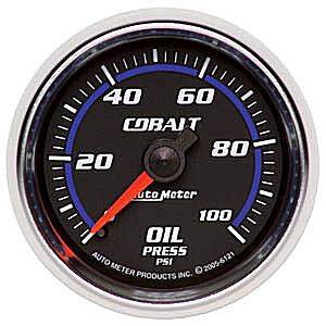 Autometer - Auto Meter Cobalt Series, Oil Pressure 0-100psi (Mechanical)