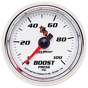 Autometer - Auto Meter C2 Series, Boost Pressure 0-100psi (Mechanical)