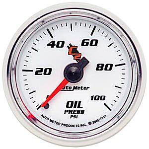 Autometer - Auto Meter C2 Series, Oil Pressure 0-100psi (Mechanical)