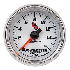 Autometer - Auto Meter C2 Series, Pyrometer Kit 0*-1600*F (Full Sweep Electric)