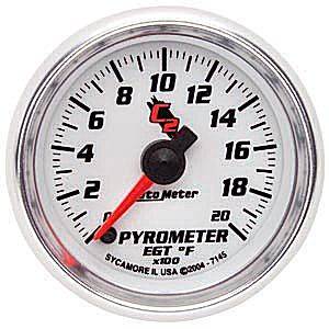 Autometer - Auto Meter C2 Series, Pyrometer Kit 0*-2000*F (Full Sweep Electric)