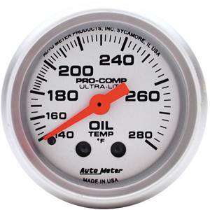 Autometer - Auto Meter Ultra Lite Series, Oil Temperature 140*-280*F (Mechanical)
