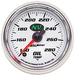 Autometer - Auto Meter NV Series, Oil Temperature 140*-280*F (Full Sweep Electric)