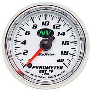 Autometer - Auto Meter NV Series, Pyrometer Kit 0*-2000*F (Full Sweep Electric)