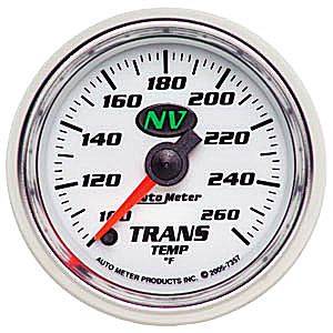 Autometer - Auto Meter NV Series, Transmission Temperature 100*-260*F (Full Sweep Electric)