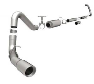 Magnaflow - MagnaFlow 4" Turbo Back, MagnaFlow Series Exhaust, Ford (2003-07) 6.0L Diesel, Side Rear Exit, Stainless, 3.5" Tuner Downpipe, Dually