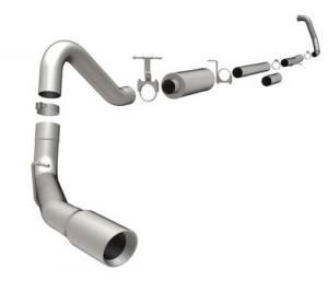 Magnaflow - MagnaFlow 4" Turbo Back, MagnaFlow Series Exhaust, Ford (2003-07) 6.0L Diesel, Side Rear Exit, Stainless, 3.5" Tuner Downpipe