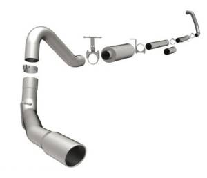 Magnaflow - MagnaFlow 4" Turbo Back, XL Series Exhaust, Ford (2003-07) 6.0L Diesel, Side Rear Exit, Stainless, 3.5" Tuner Downpipe