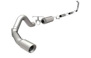 Magnaflow - MagnaFlow 4" Turbo Back, MagnaFlow Series Exhaust, Ford (2003-05) Excursion 6.0L Diesel, Side Rear Exit, Stainless, 3.5" Downpipe 