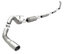 Magnaflow - MagnaFlow 4" Turbo Back, XL Series Exhaust, Ford (2000-03) Excursion 7.3L Diesel, Side Rear Exit, Stainless, 3.5" Tuner Downpipe