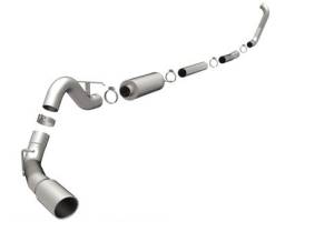 Magnaflow - MagnaFlow 4" Turbo Back, XL Series Exhaust, Ford (2000-03) Excursion 7.3L Diesel, Side Rear Exit, Stainless