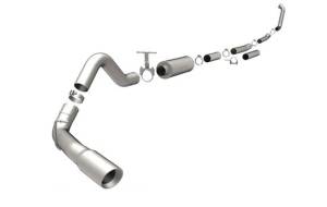 Magnaflow - MagnaFlow 4" Turbo Back, MagnaFlow Series Exhaust, Ford (1999-03) 7.3L Diesel, Side Rear Exit, Stainless, 3.5" Tuner Downpipe