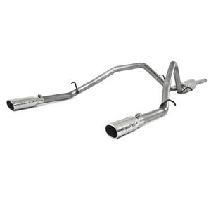 Exhaust - 3" Cat Back Exhaust - MBRP - MBRP Cat Back Exhaust, Chevy/GMC (2009-11) 1500/1500HD, 4.8L & 5.3L EC/CC, Dual Split Rear, Aluminized