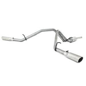 Exhaust - 3" Cat Back Exhaust - MBRP - MBRP Cat Back Exhaust, Chevy/GMC (2009-11) 1500/1500HD, 4.8L & 5.3L EC/CC, Dual Split Side, Aluminized