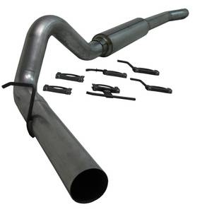 MBRP - MBRP 4" Cat Back Exhaust, Ford (2003-07) F-250/350, 6.0L Powerstroke, EC/CC, Single Side Exit (Stock Cat), Aluminized 