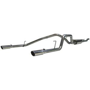 MBRP - MBRP 2.5" Cat Back Exhaust, Nissan (2004-11) Titan, 5.6L, Ec,Cc, Dual Split Rear, T409 Stainless