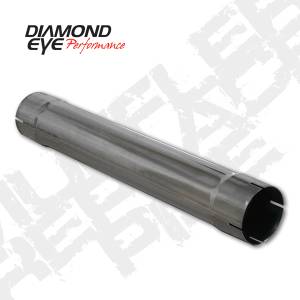 Exhaust - Cat, DPF, & Muffler Delete Pipes - Diamond Eye Performance - Diamond Eye 4" Muffler Delete Pipe, 27" T409 Stainless