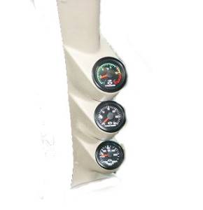 Isspro - Isspro 3 Gauge Kit, Ford (1999-07) Super Duty, Black Face/Red Pointer (60psi Boost, EGT, Trans Temp)