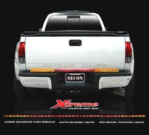 Recon - Recon LED Tailgate Light Bar, 60" Scanning Amber/Red/White