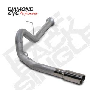 Diamond Eye Performance - Diamond Eye 4" D.P.F. Back Exhaust, Chevy/GMC (2007.5-10) 2500-3500HD, 6.6L Duramax, Single, Aluminized 