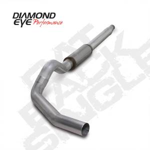 Exhaust - 5" Cat/DPF Back Single Exit Exhaust - Diamond Eye Performance - Diamond Eye 5" Cat Back Exhaust, Ford (1994-97.5) F250/F350, 7.3L Power Stroke, Single, Aluminized