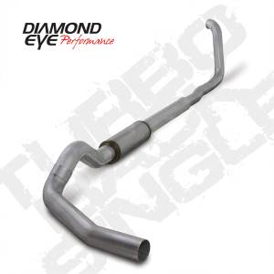 Exhaust - 5" Turbo/Down-Pipe Back Single Exit Exhaust - Diamond Eye Performance - Diamond Eye 5" Turbo Back Exhaust, Ford (1999-03) F250 & F350, 7.3L Power Stroke, Single, Aluminized