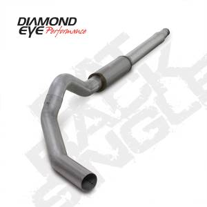 Exhaust - 5" Cat/DPF Back Single Exit Exhaust - Diamond Eye Performance - Diamond Eye 5" Cat Back Exhaust, Ford (2003-07) F250/F350, 6.0L Power Stroke, Single, Aluminized