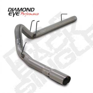 Diamond Eye Performance - Diamond Eye 4" D.P.F. Back Exhaust, Ford (2008-10) F250/F350, 6.4L Power Stroke, Single, T409 Stainless