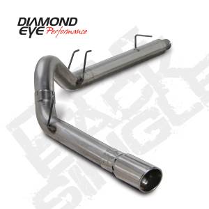 Exhaust - 5" Cat/DPF Back Single Exit Exhaust - Diamond Eye Performance - Diamond Eye 5" D.P.F. Back Exhaust, Ford (2008-10) F250/F350, 6.4L Power Stroke, Single, T409 Stainless