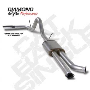 Exhaust - 3.5" Cat Back Exhaust - Diamond Eye Performance - Diamond Eye 3.5" Cat Back Exhaust, Toyota (2007-09) Tundra, 5.7L Gas, Single, Aluminized 