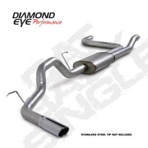 Exhaust - 3.5" Cat Back Exhaust - Diamond Eye Performance - Diamond Eye 3.5" Cat Back Exhaust, Nissan (2007-09) Titan, 5.6L Gas, Single, Aluminized 