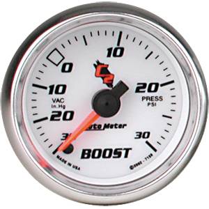 Autometer - Auto Meter C2 Series, Boost/Vacuum 30"HG/30psi (Full Sweep Electric)