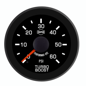 Isspro - Isspro EV2 Series Black Face/Red Pointer, Boost Pressure Gauge Kit (0-60psi)