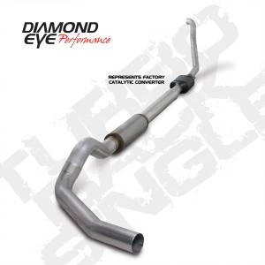 Exhaust - 5" Turbo/Down-Pipe Back Single Exit Exhaust - Diamond Eye Performance - Diamond Eye 5" Turbo Back Exhaust, Ford (1994-97) F250/F350, 7.3L Power Stroke, Single, Aluminized "Off Road"