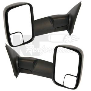 Mopar - Dodge Tow Mirrors (2002-08) 1500 Ram & (2003-09) 2500/3500 Ram, Power, Heated, Telescopic, Folding, Black, Factory Replacment (Pair)
