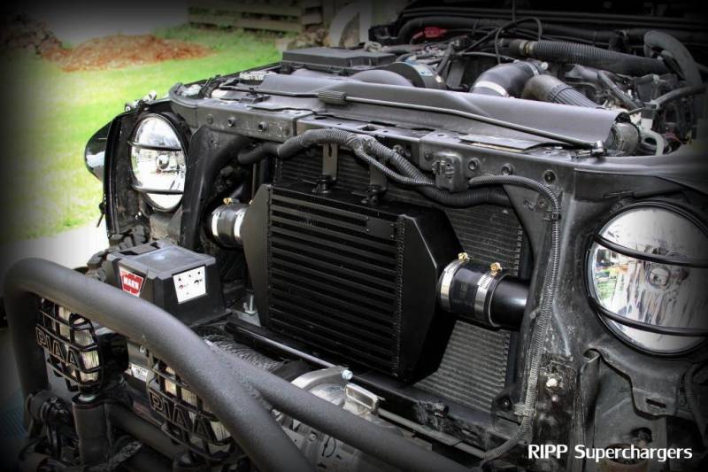 RIPP Supercharger Kit, Jeep (2007-11) Wrangler JK  Kit Auto/6 Spd Black  Ops Kit