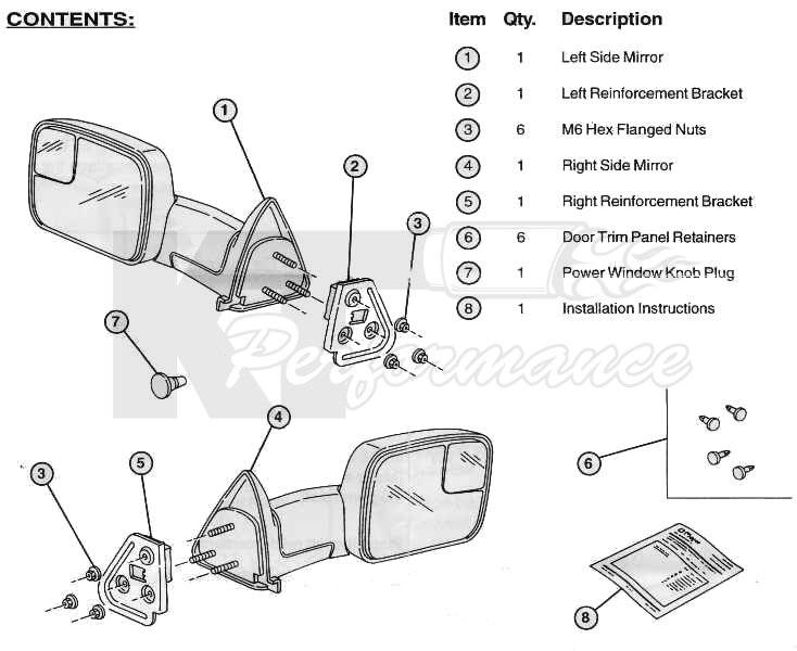 thumbnail image 2 of Pair Manual Towing Mirrors – Chrome, Fits 2002-2008 Dodge Ram 1500 & 2003-2009 2500/3500, Fold-Away, Screw-On 2 of 5